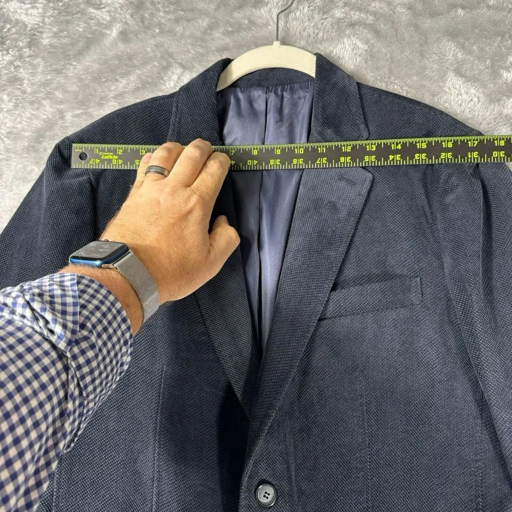 Louis Castel Suit Jacket Mens 100cm Navy Blue‎ 40 Blazer Lux